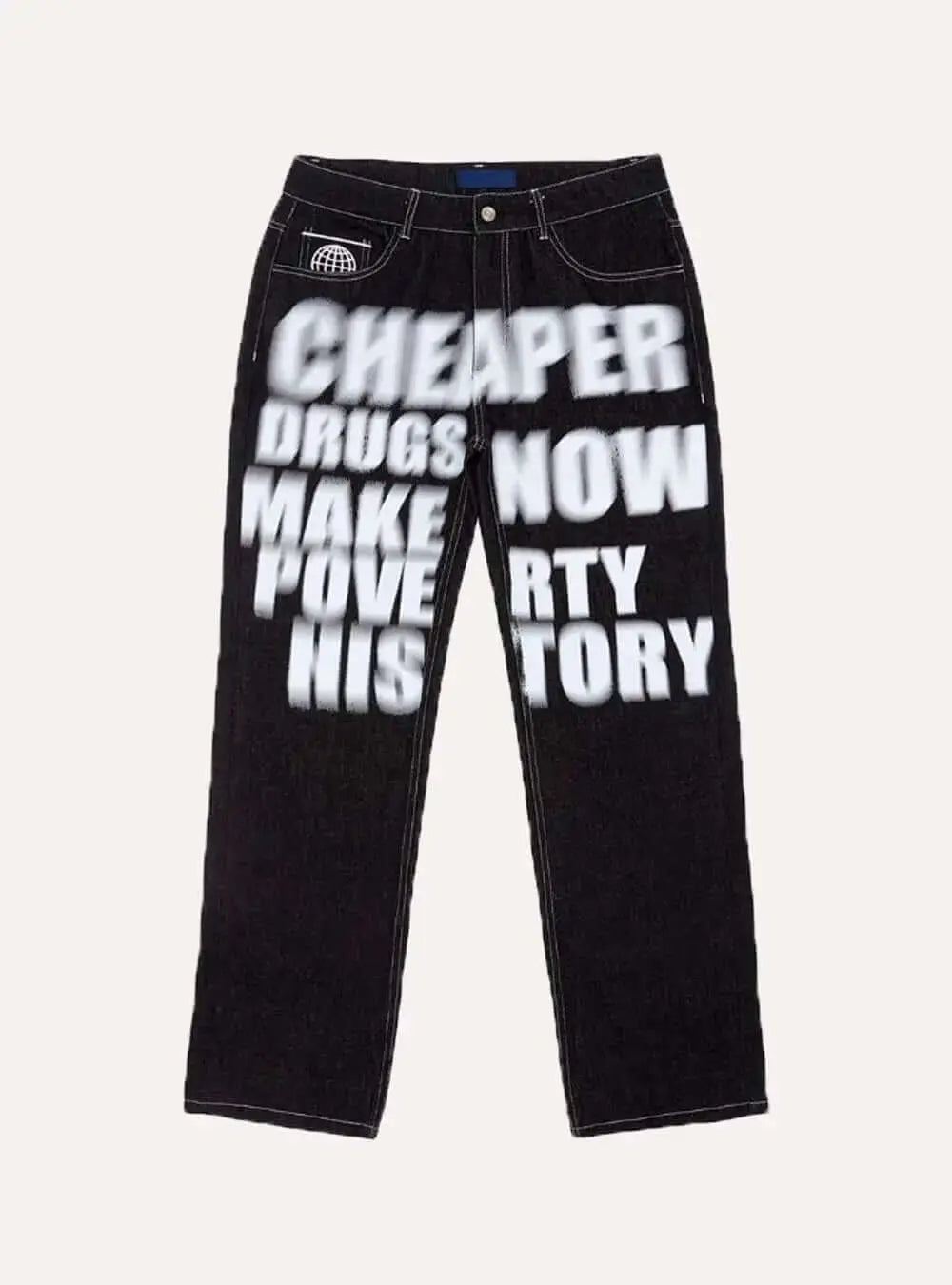 "Cheaper Drugs" Jeans - Aleksandrov - Y2K - Vintage Clothing