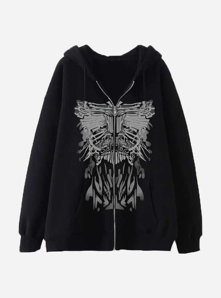 "Grunge butterfly" Zip-Up Hoodie My Store