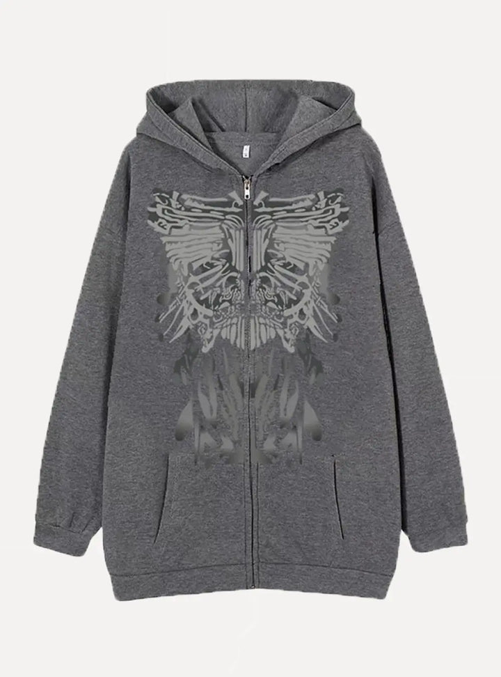 "Grunge butterfly" Zip-Up Hoodie My Store