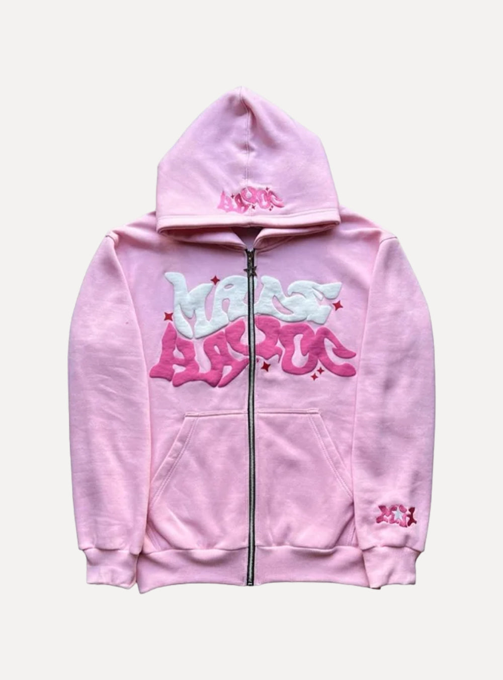 Pink Streetwear Letter Print Hoodie