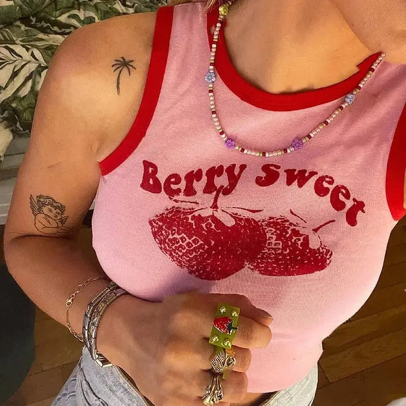 "Sweet Berry" Top - Aleksandrov - Y2K - Vintage Clothing