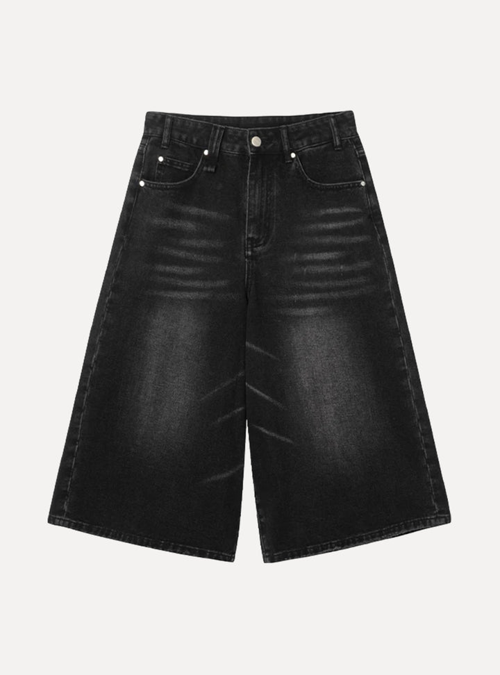 Y2K Black Baggy Denim Shorts